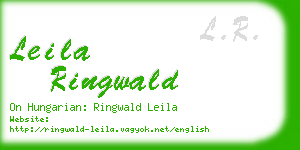 leila ringwald business card